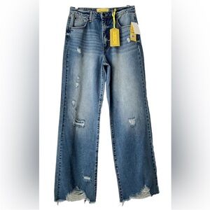 Circus NY Jeans Size 26 Blue High Waist Slouchy in Looking Glass